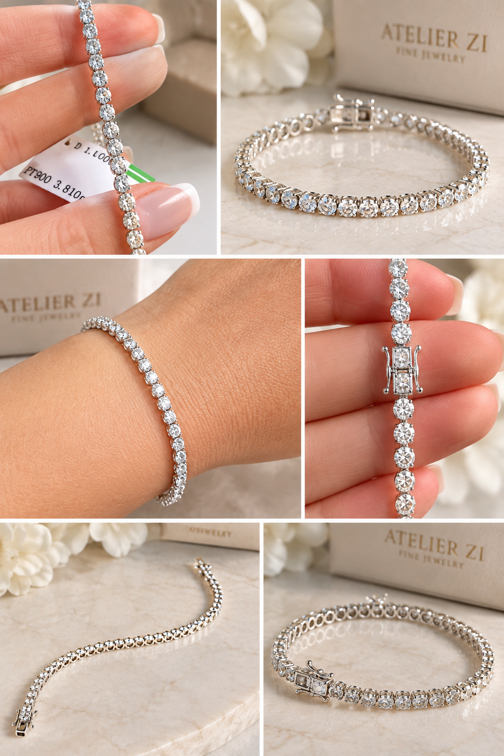 1 CT Natural Diamond Tennis Bracelet