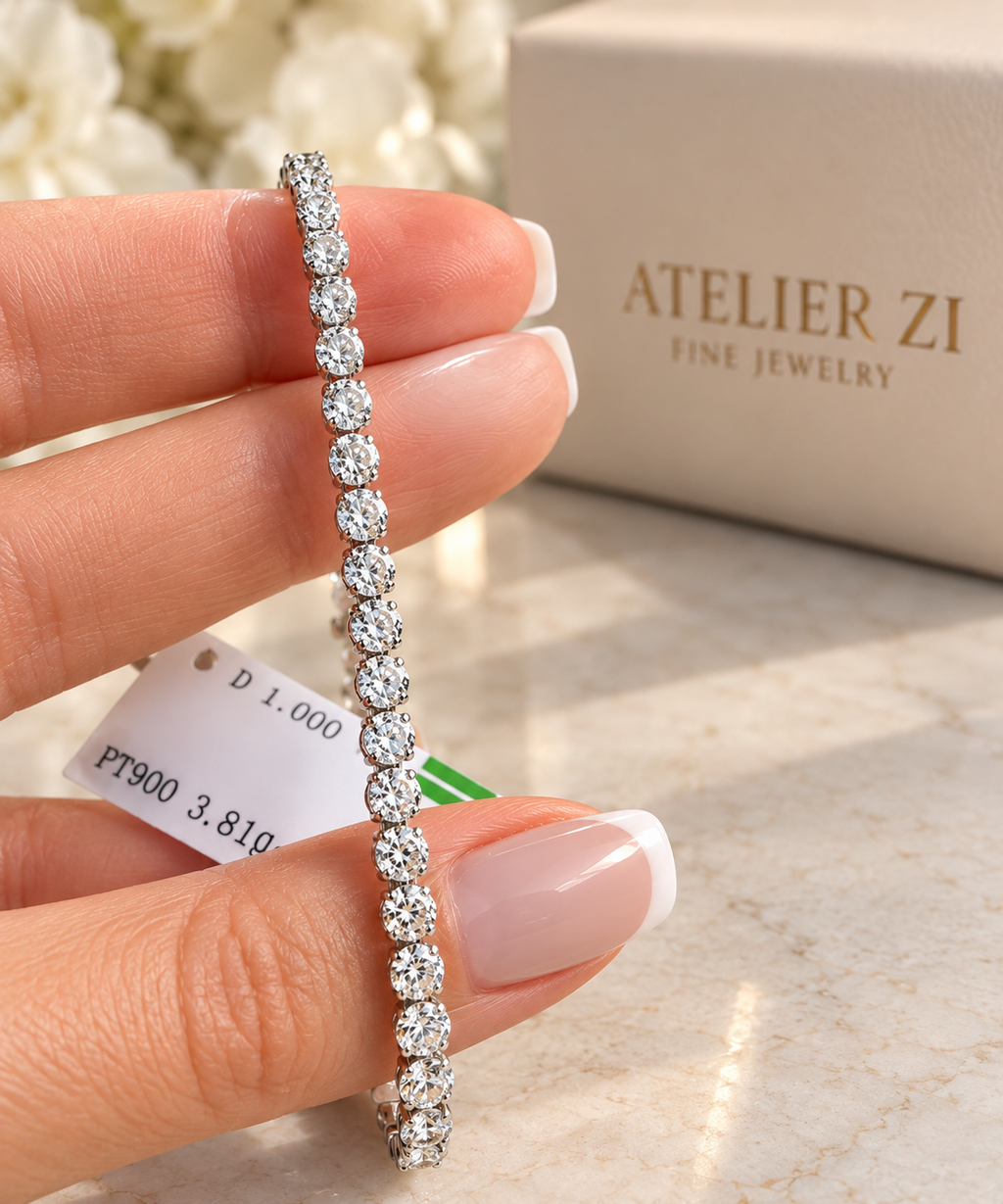 1 CT Natural Diamond Tennis Bracelet