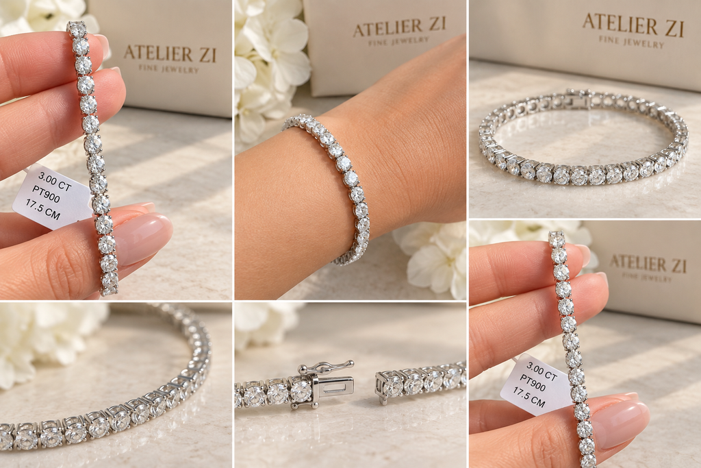 3 CT Natural Diamond Tennis Bracelet