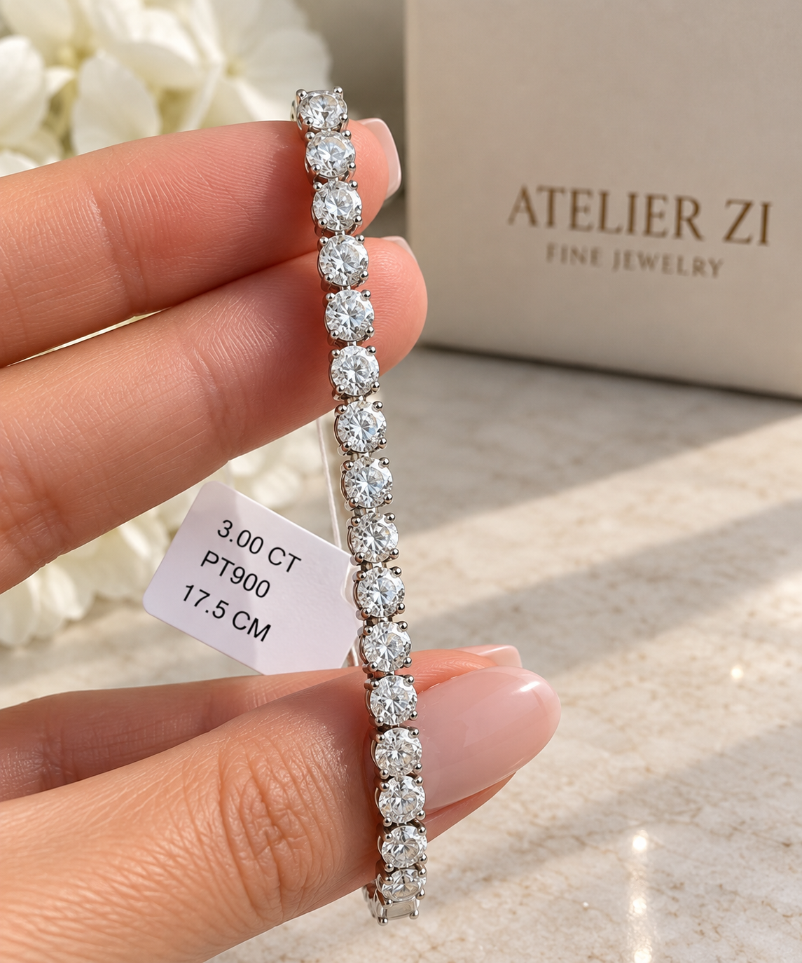 3 CT Natural Diamond Tennis Bracelet