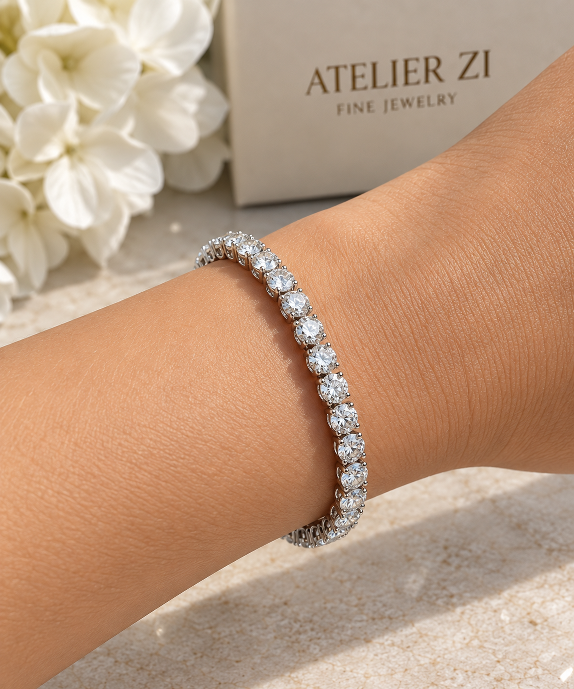 3 CT Natural Diamond Tennis Bracelet